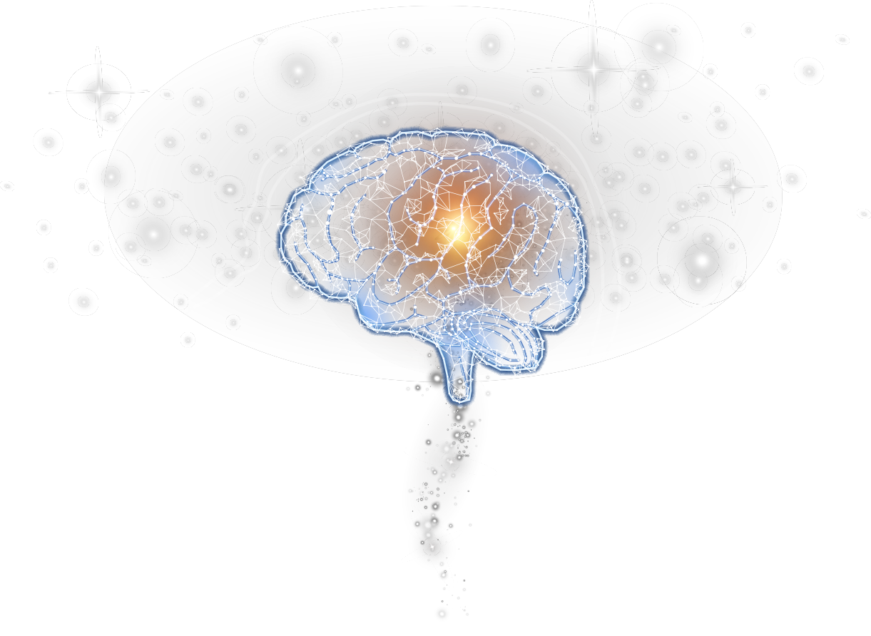 brain with stars